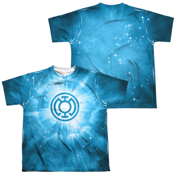 Green Lantern Blue Energy youth all-over print t-shirt for ages 8 to 12