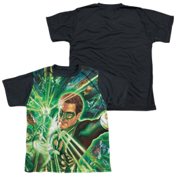 Green Lantern Lantern Burst - Youth Black Back T-Shirt Youth Black Back T-Shirt (Ages 8-12) Green Lantern   