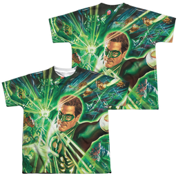 Green Lantern Lantern Burst - Youth All-Over Print T-Shirt Youth All-Over Print T-Shirt (Ages 8-12) Green Lantern   