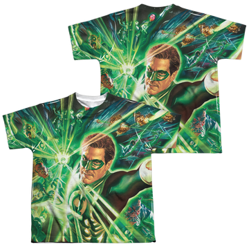 Green Lantern Lantern Burst youth all-over print t-shirt for ages 8 to 12