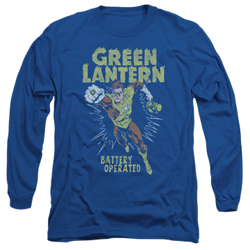 Royal men's long sleeve t-shirt with Green Lantern Fully Charged graphic