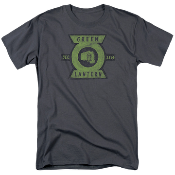Charcoal men's regular fit t-shirt with Green Lantern Section graphic