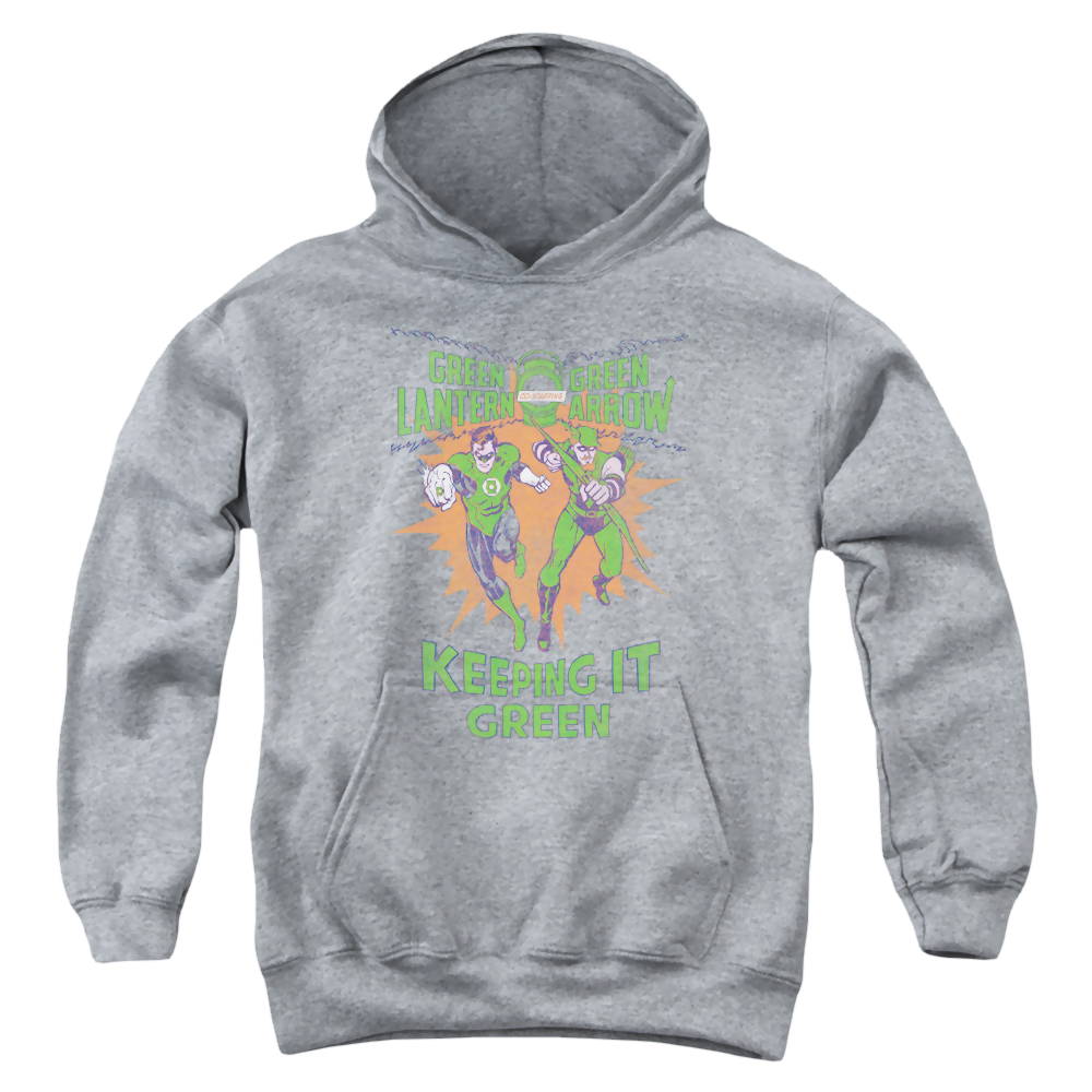 Green Lantern Keeping It Green - Youth Hoodie Youth Hoodie (Ages 8-12) Green Lantern   