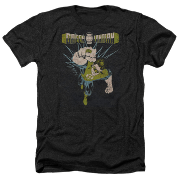 Charcoal men's heather t-shirt with Green Lantern Powerful graphic