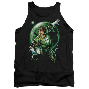 Black men's tank with Green Lantern Galaxy Glow graphic