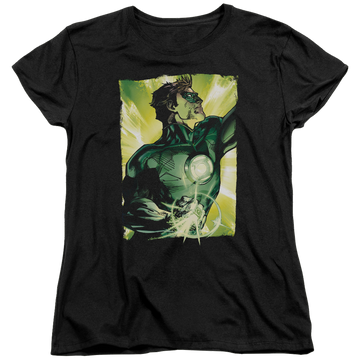 Black women's t-shirt with Green Lantern Up graphic