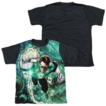 Green Lantern Galactic Hal youth black back t-shirt for ages 8 to 12