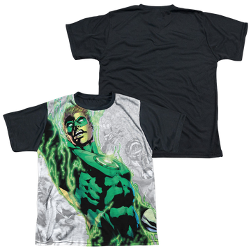 Green Lantern Light Em Up youth black back t-shirt for ages 8 to 12