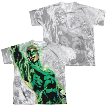 Green Lantern Light Em Up youth all-over print t-shirt for ages 8 to 12