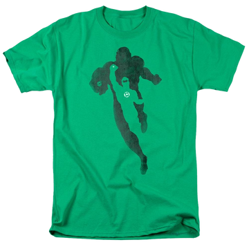 Kelly green men's regular fit t-shirt with Green Lantern DC Comics Lantern Knockout graphic