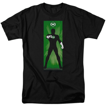 Black men's regular fit t-shirt with DC Comics Green Lantern Block graphic