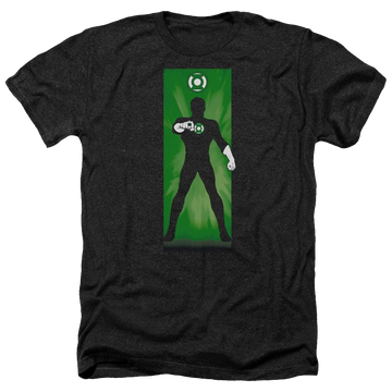 Charcoal men's heather t-shirt with DC Comics Green Lantern Block graphic