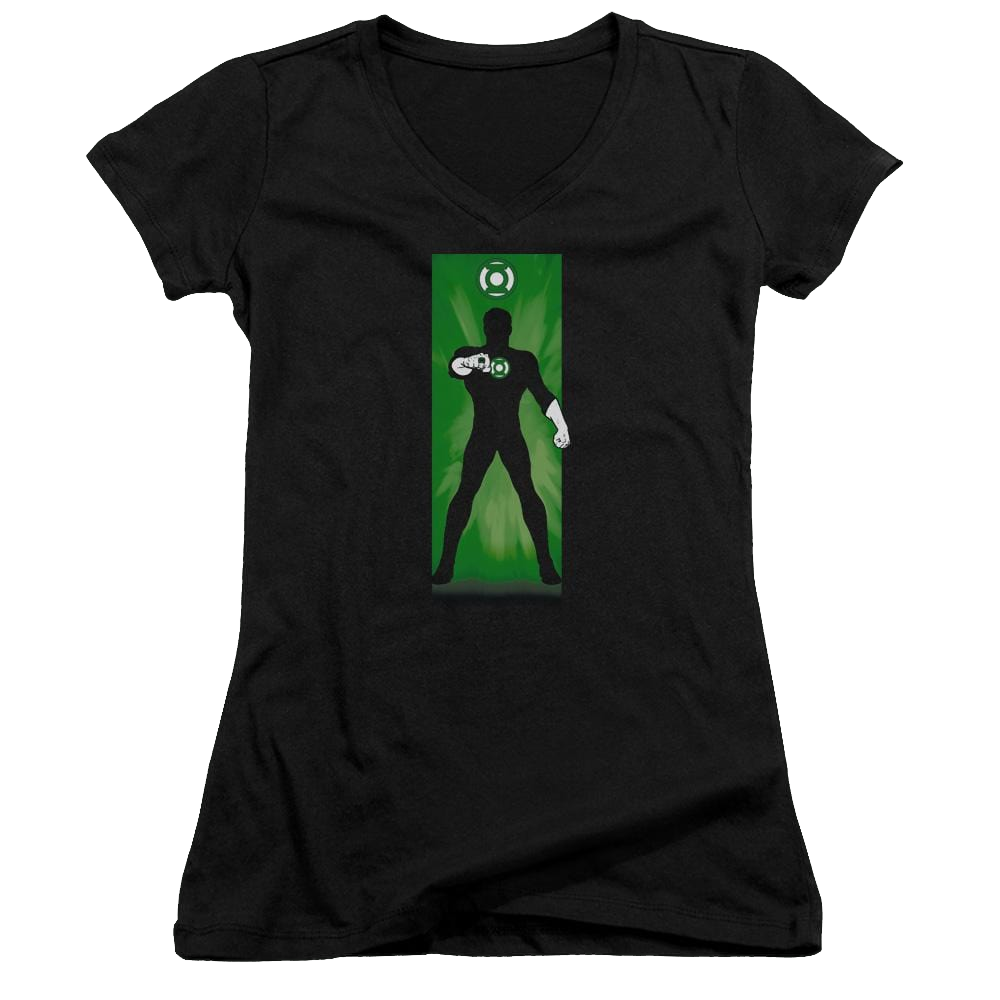 DC Comics Green Lantern Block - Juniors V-Neck T-Shirt Juniors V-Neck T-Shirt Green Lantern   
