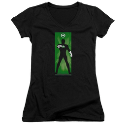 DC Comics Green Lantern Block - Juniors V-Neck T-Shirt Juniors V-Neck T-Shirt Green Lantern   