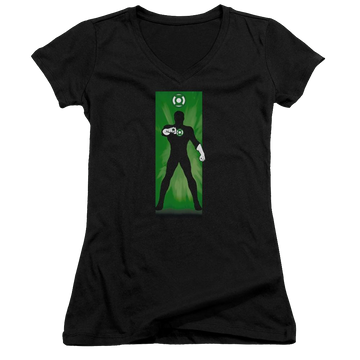 DC Comics Green Lantern Block - Juniors V-Neck T-Shirt Juniors V-Neck T-Shirt Green Lantern   