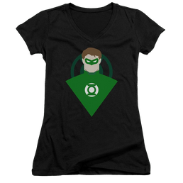 DC Comics Simple Gl - Juniors V-Neck T-Shirt Juniors V-Neck T-Shirt Green Lantern   