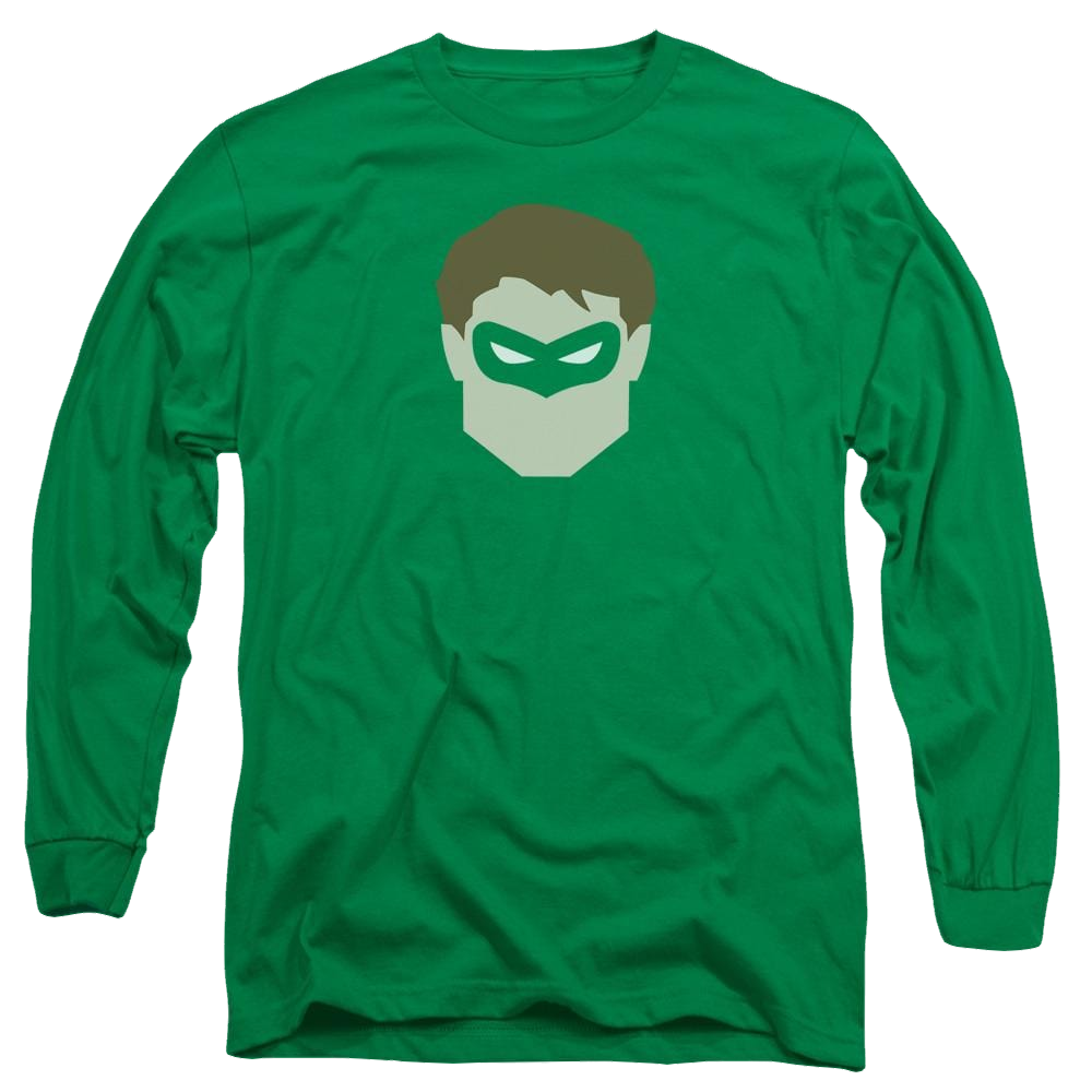 DC Comics Gl Head - Men's Long Sleeve T-Shirt Men's Long Sleeve T-Shirt Green Lantern   