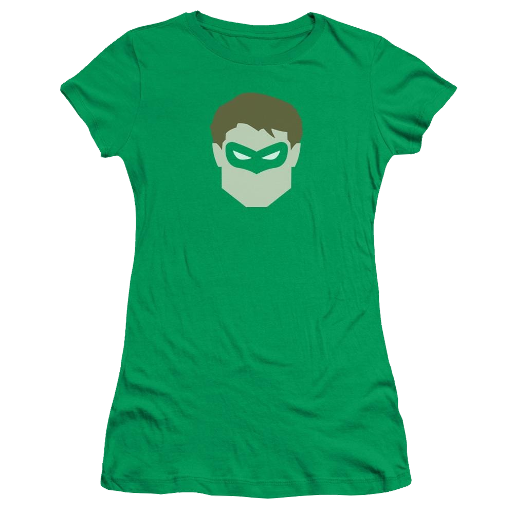 DC Comics Gl Head - Juniors T-Shirt Juniors T-Shirt Green Lantern   