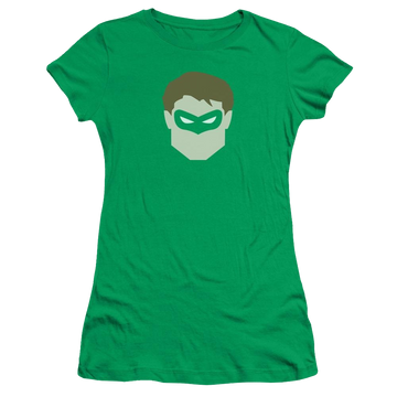 Kelly green juniors t-shirt with Green Lantern DC Comics Gl Head graphic