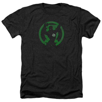 Charcoal men's heather t-shirt with Green Lantern DC Comics Gl Symbol Knockout graphic