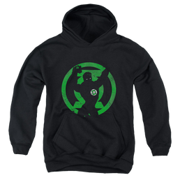 Green Lantern Gl Symbol Knockout - Youth Hoodie Youth Hoodie (Ages 8-12) Green Lantern   