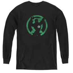 Green Lantern Gl Symbol Knockout - Youth Long Sleeve T-Shirt Youth Long Sleeve T-Shirt Green Lantern   