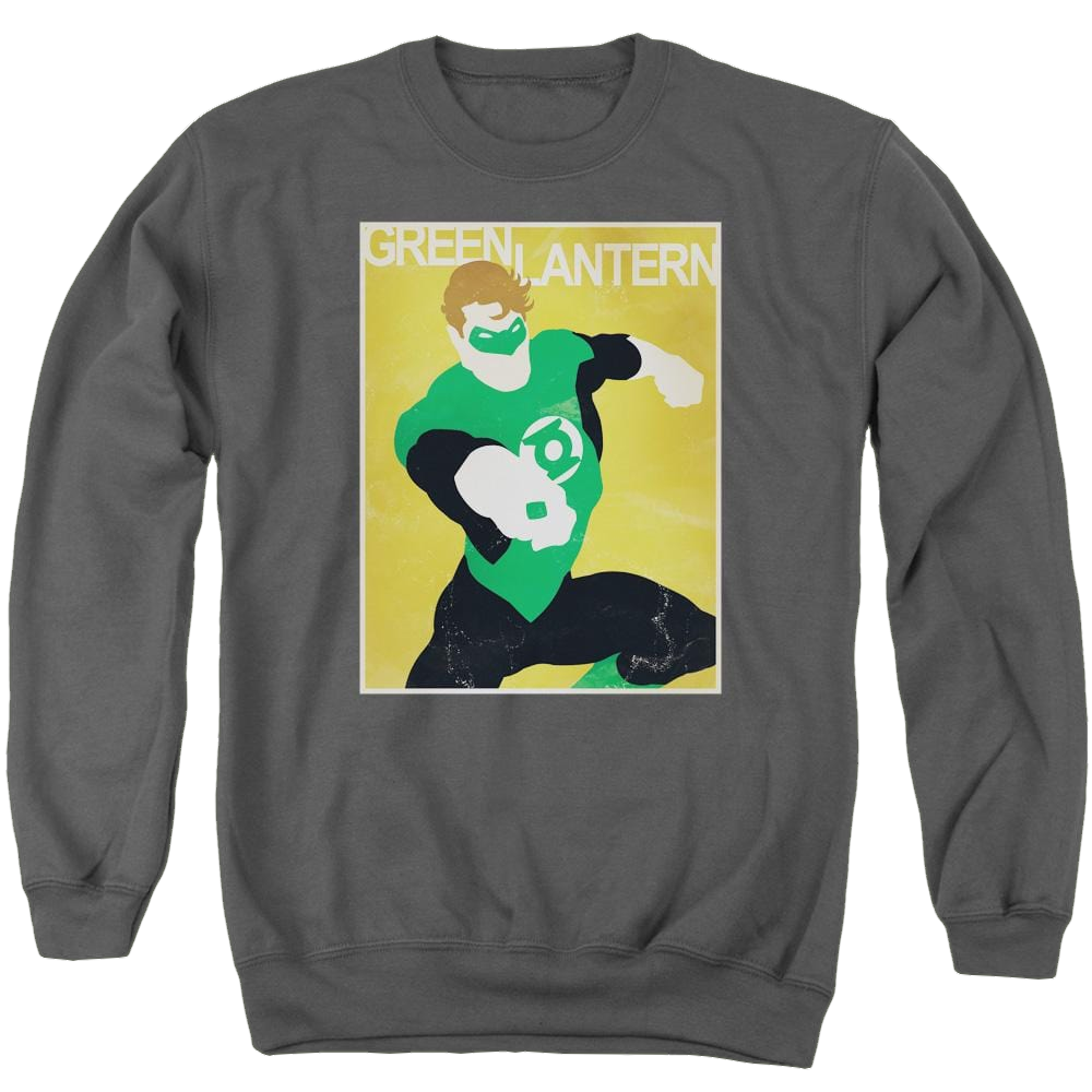 DC Comics Simple Gl Poster - Men's Crewneck Sweatshirt Men's Crewneck Sweatshirt Green Lantern   