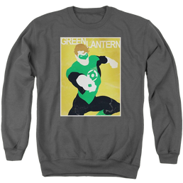 DC Comics Simple Gl Poster - Men's Crewneck Sweatshirt Men's Crewneck Sweatshirt Green Lantern   