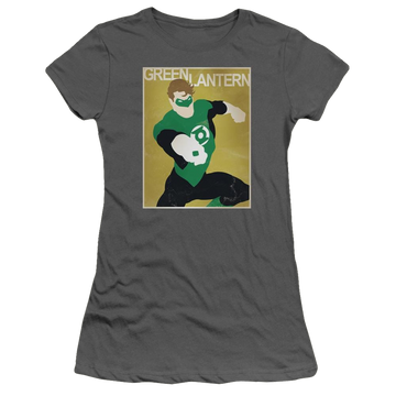 Charcoal juniors t-shirt with Green Lantern DC Comics Simple Gl Poster graphic