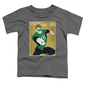 Charcoal kid's t-shirt for ages 4 to 7 with Green Lantern Simple Gl Poster graphic