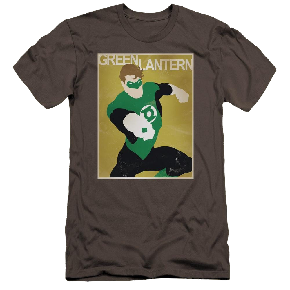 DC Comics Simple Gl Poster - Men's Premium Slim Fit T-Shirt Men's Premium Slim Fit T-Shirt Green Lantern   