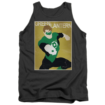 Charcoal men's tank with Green Lantern DC Comics Simple Gl Poster graphic