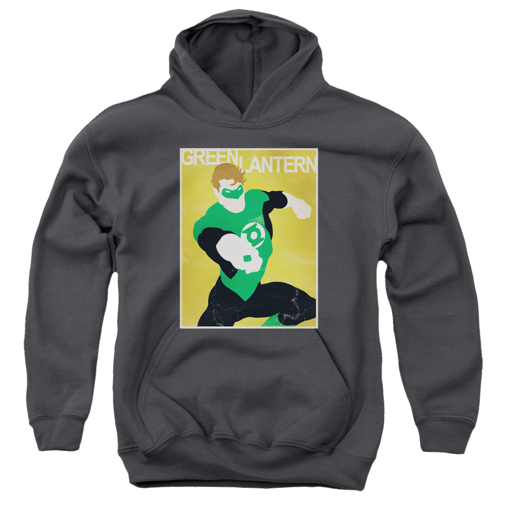 Green Lantern Simple Gl Poster - Youth Hoodie Youth Hoodie (Ages 8-12) Green Lantern   
