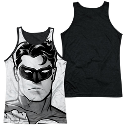 Green Lantern Bw Gl Head Men's Black Back Tank Men's Black Back Tank Green Lantern   