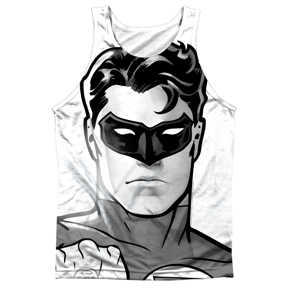 Green Lantern Bw Gl Head - Men's All Over Print Tank Top Men's All Over Print Tank Green Lantern   