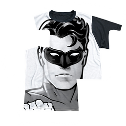 Green Lantern Bw Gl Head - Youth Black Back T-Shirt Youth Black Back T-Shirt (Ages 8-12) Green Lantern   