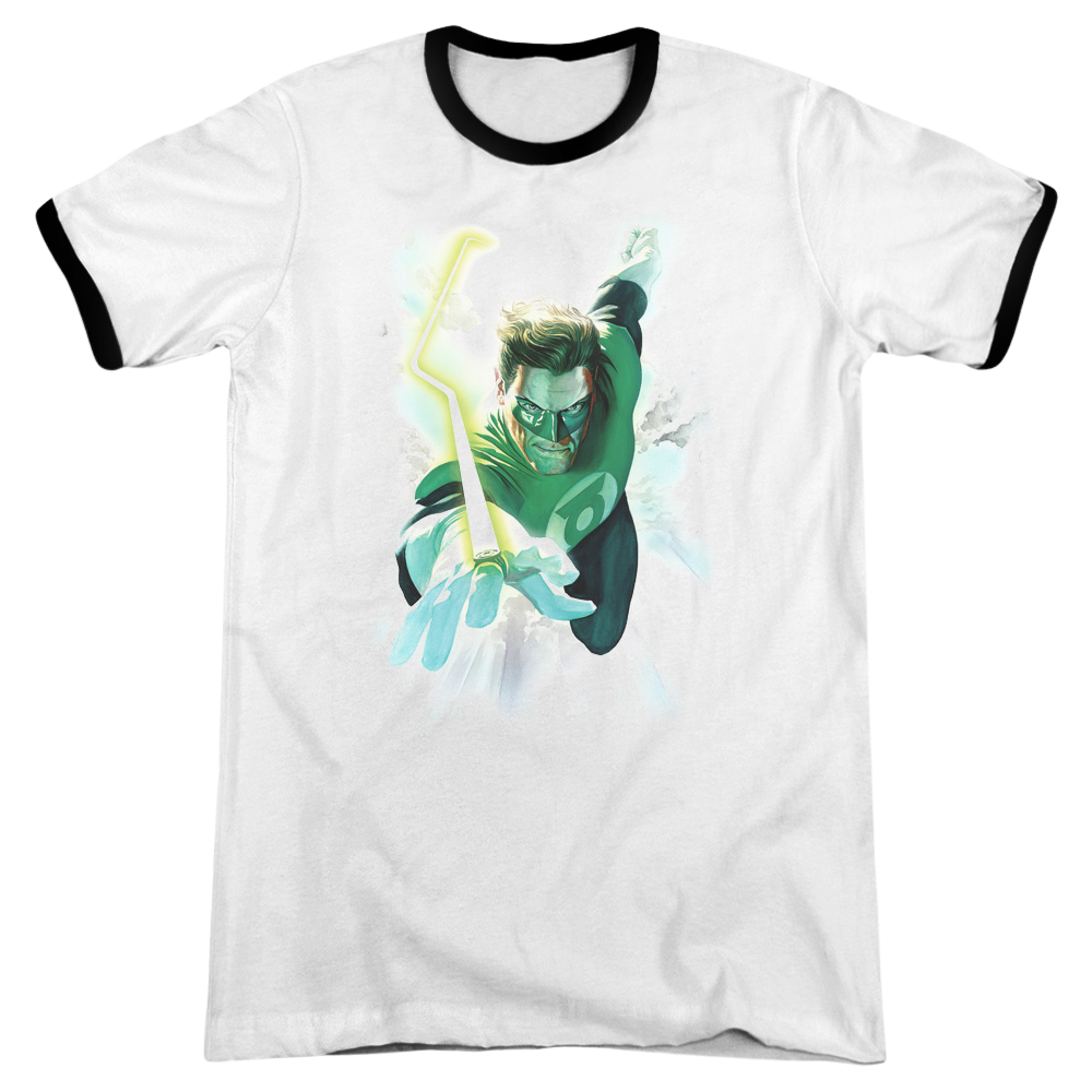 Green Lantern Clouds - Men's Ringer T-Shirt Men's Ringer T-Shirt Green Lantern   