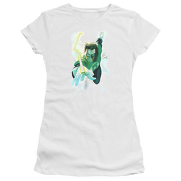 Green Lantern Clouds - Juniors T-Shirt Juniors T-Shirt Green Lantern   