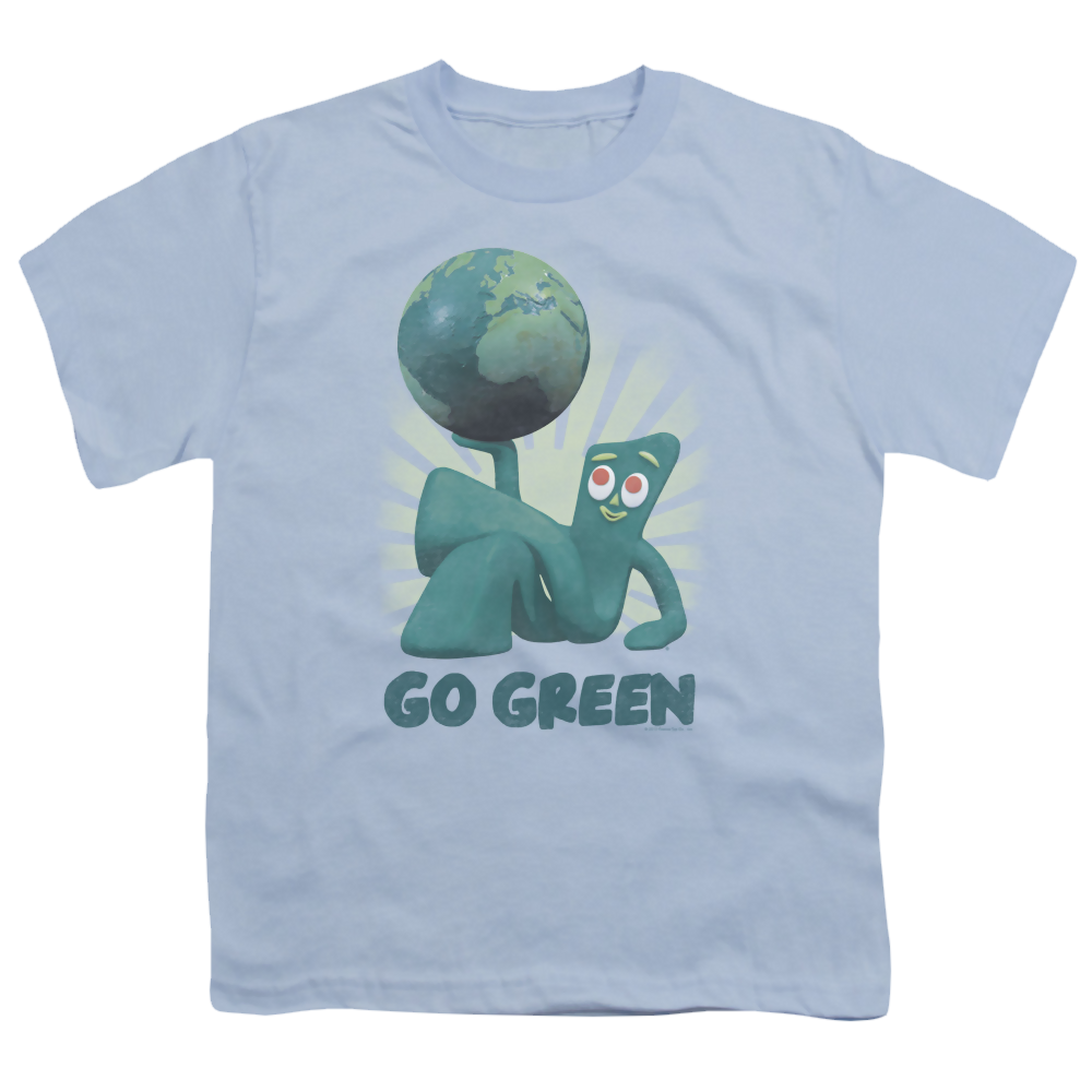 Gumby Go Green Youth T-Shirt (Ages 8-12) Youth T-Shirt (Ages 8-12) Gumby   