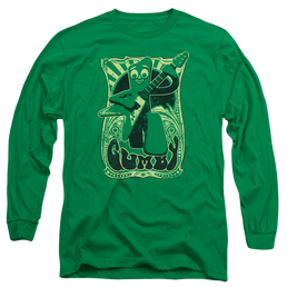 Gumby Vintage Rock Poster Men's Long Sleeve T-Shirt Men's Long Sleeve T-Shirt Gumby   