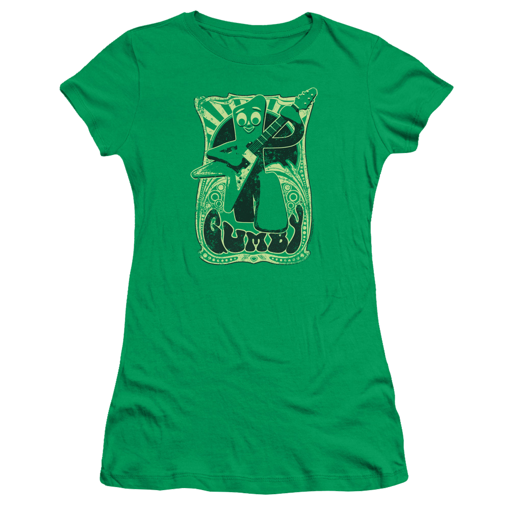 Gumby Vintage Rock Poster Juniors T-Shirt Juniors T-Shirt Gumby   