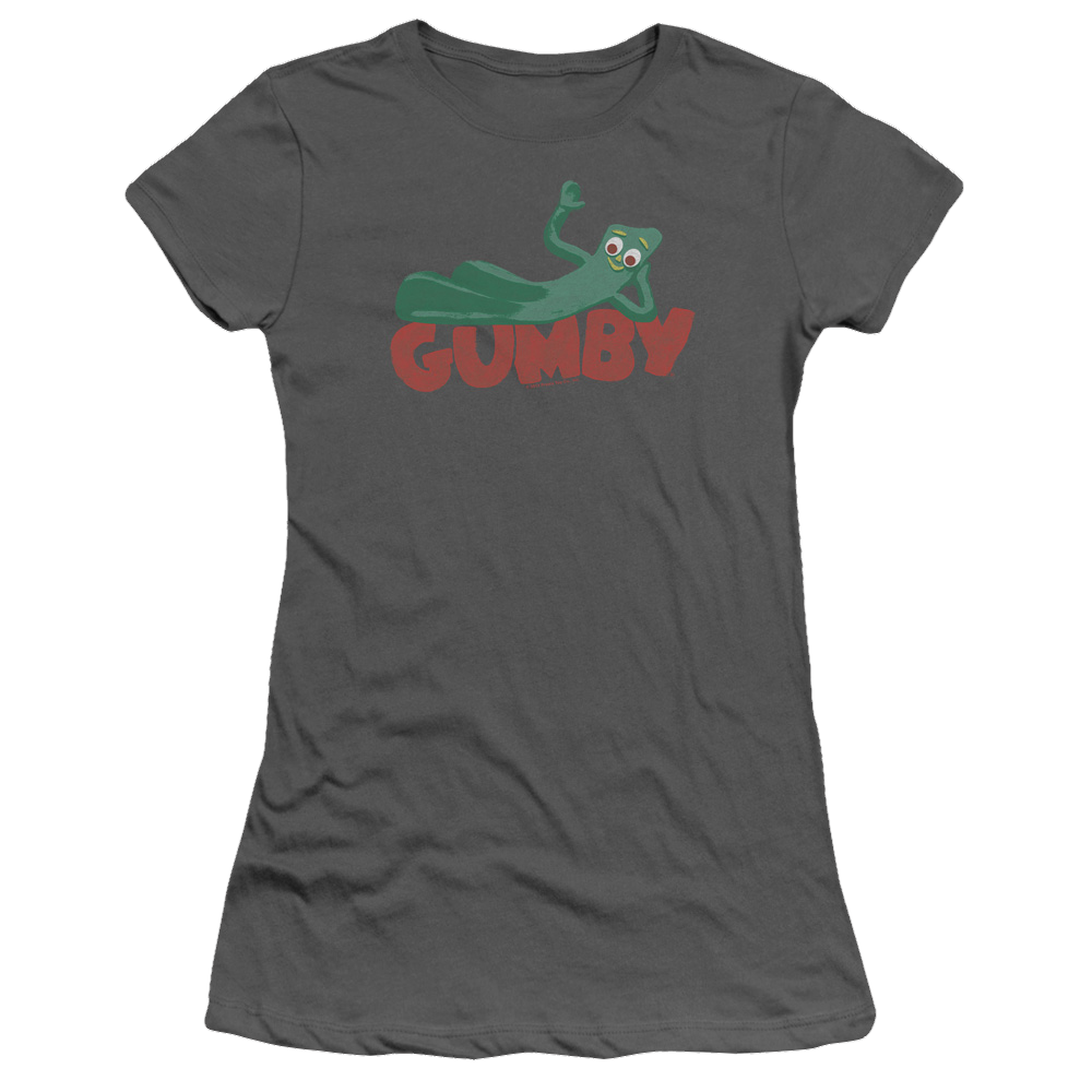 Gumby On Logo Juniors T-Shirt Juniors T-Shirt Gumby   