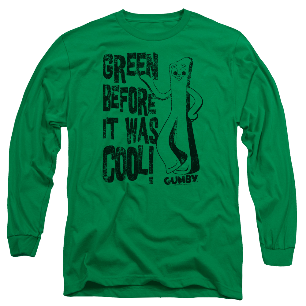 Gumby Cool Green Men's Long Sleeve T-Shirt Men's Long Sleeve T-Shirt Gumby   