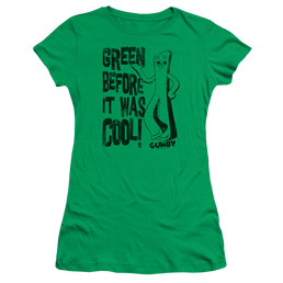 Gumby Cool Green Juniors T-Shirt Juniors T-Shirt Gumby   