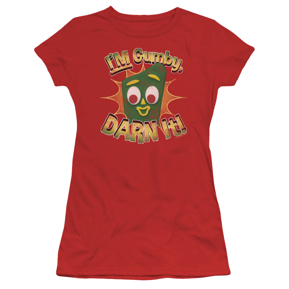 Gumby Darn It Juniors T-Shirt Juniors T-Shirt Gumby   