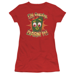 Gumby Darn It Juniors T-Shirt Juniors T-Shirt Gumby   