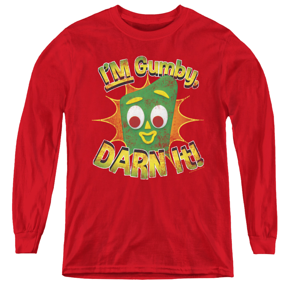 Gumby Darn It - Youth Long Sleeve T-Shirt Youth Long Sleeve T-Shirt Gumby   
