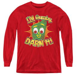 Gumby Darn It - Youth Long Sleeve T-Shirt Youth Long Sleeve T-Shirt Gumby   