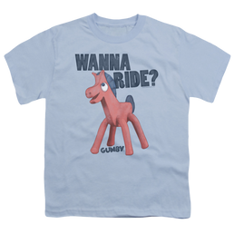 Gumby Wanna Ride Youth T-Shirt (Ages 8-12) Youth T-Shirt (Ages 8-12) Gumby   