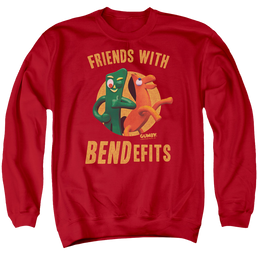 Gumby Bendefits Men's Crewneck Sweatshirt Men's Crewneck Sweatshirt Gumby   
